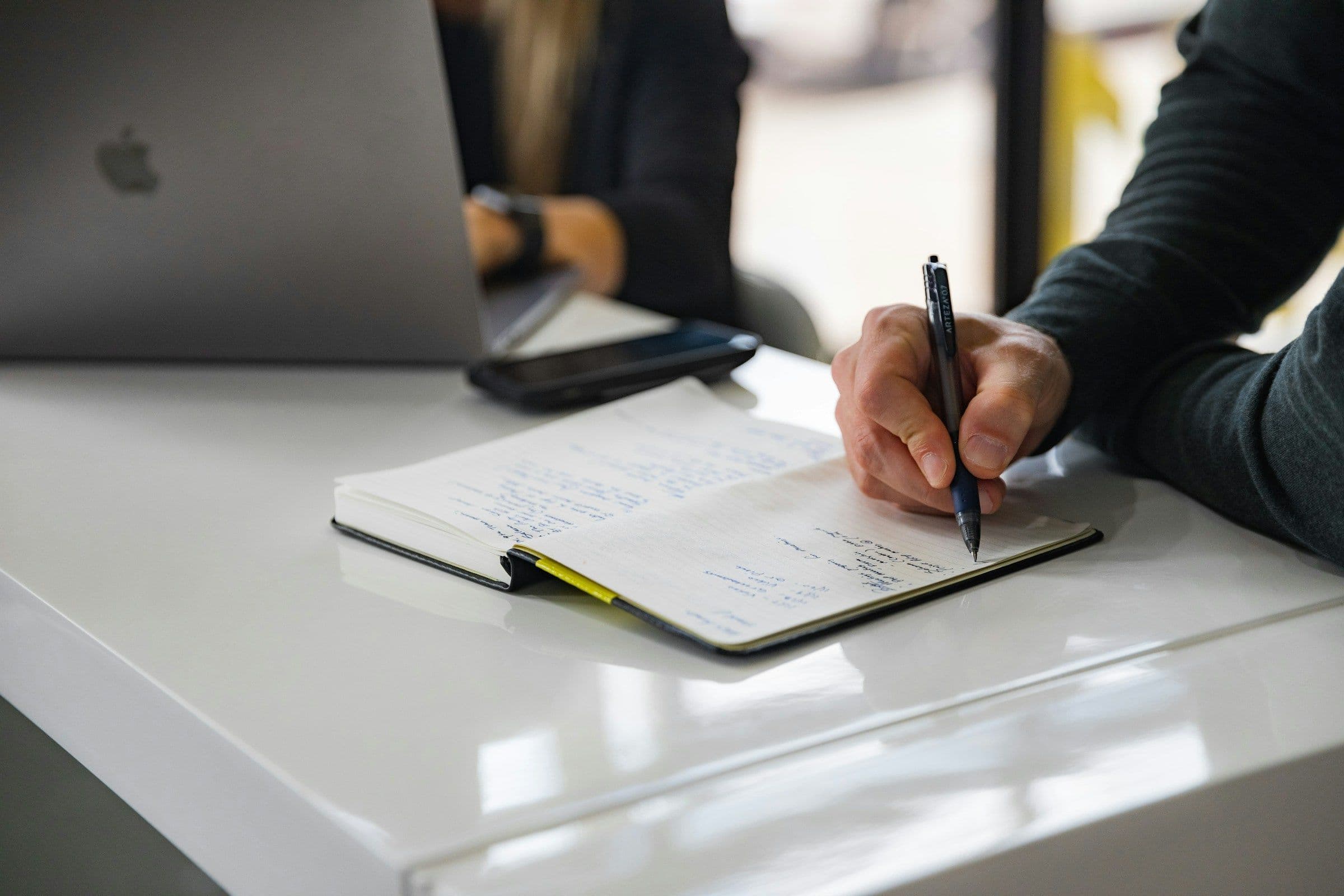 Person Taking Notes - Boxing Method of Note Taking