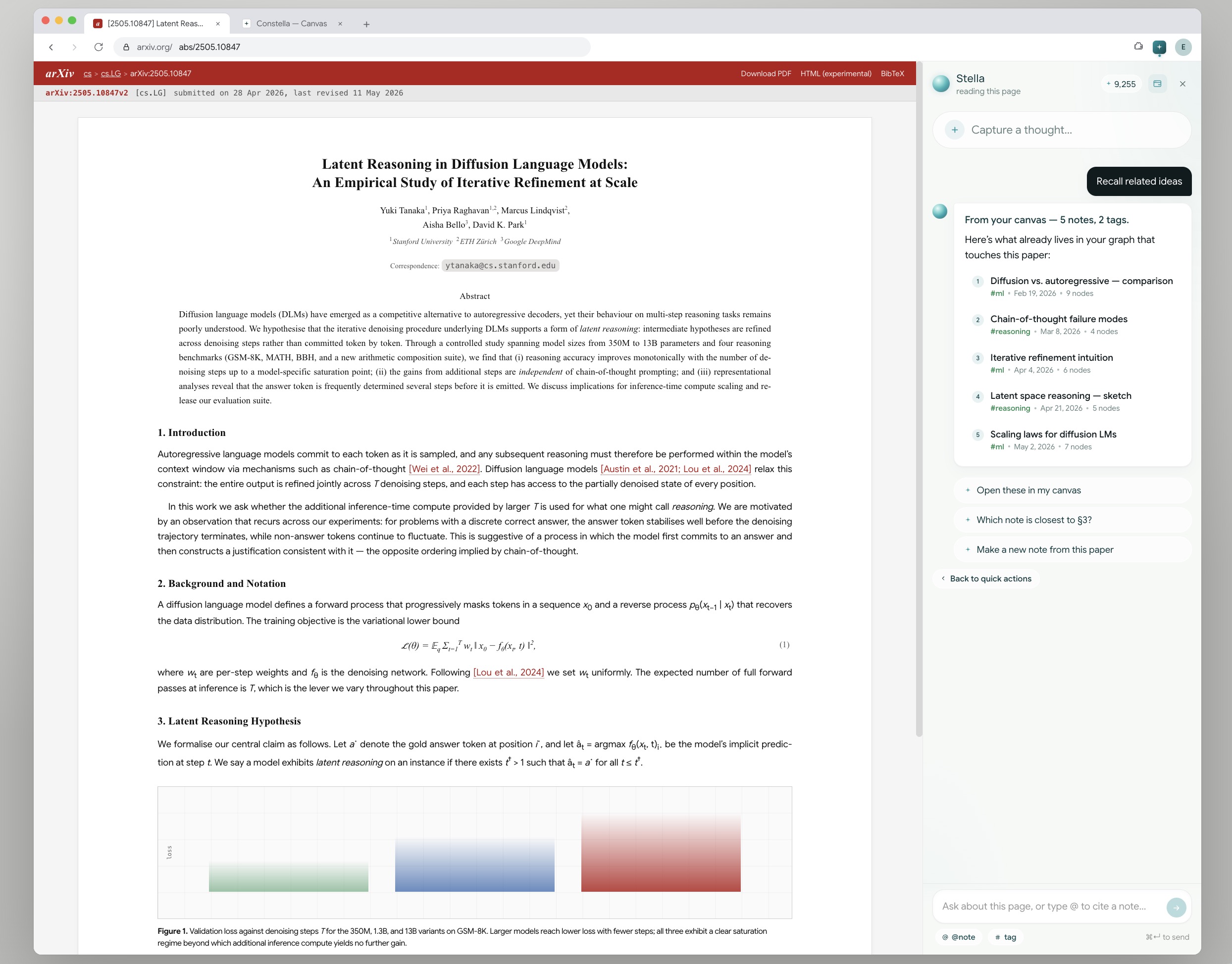 Constella Chrome Sidekick on arXiv paper